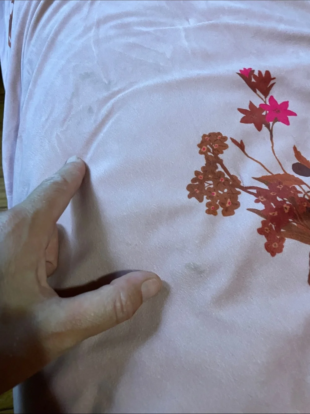 Anthropologie Pink Floral Quilt